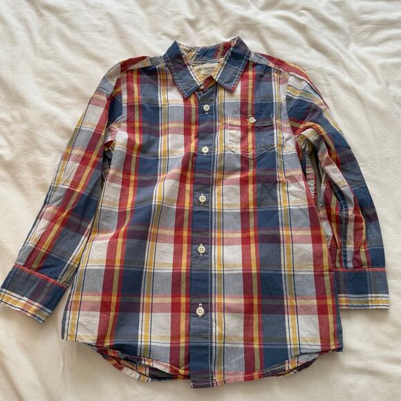 Bundle Boys Button Down Plaid Solid White Tucker & Tate Crewcuts Size 7 - Picture 6 of 8